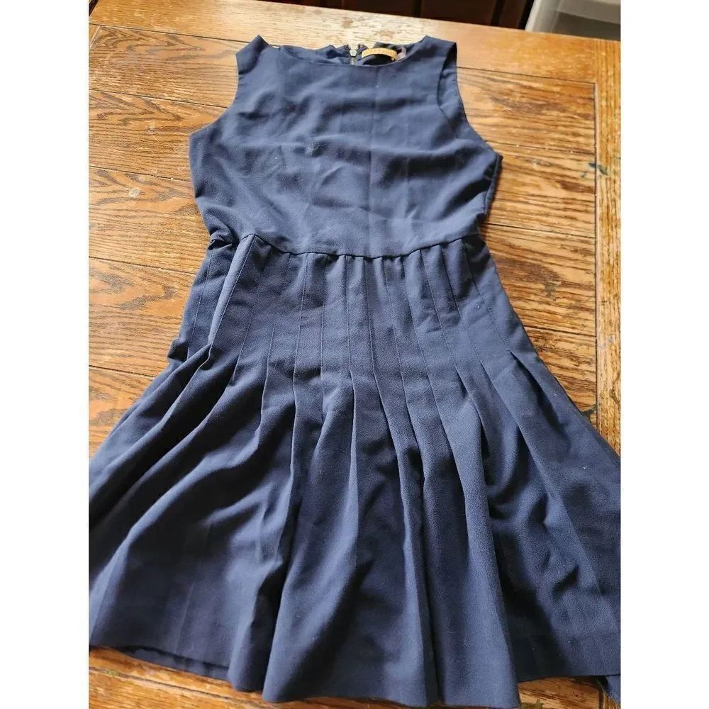 Alice+Olivia blue sleeveless drop waist dress sz Small